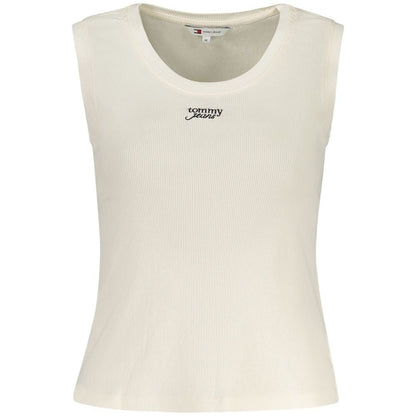 Tommy Hilfiger Beige Cotton Tank Top – XS par Tommy Hilfiger | Disponible sur Sandy Store ByNet