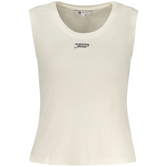Tommy Hilfiger Beige Cotton Tank Top – XS par Tommy Hilfiger | Disponible sur Sandy Store ByNet