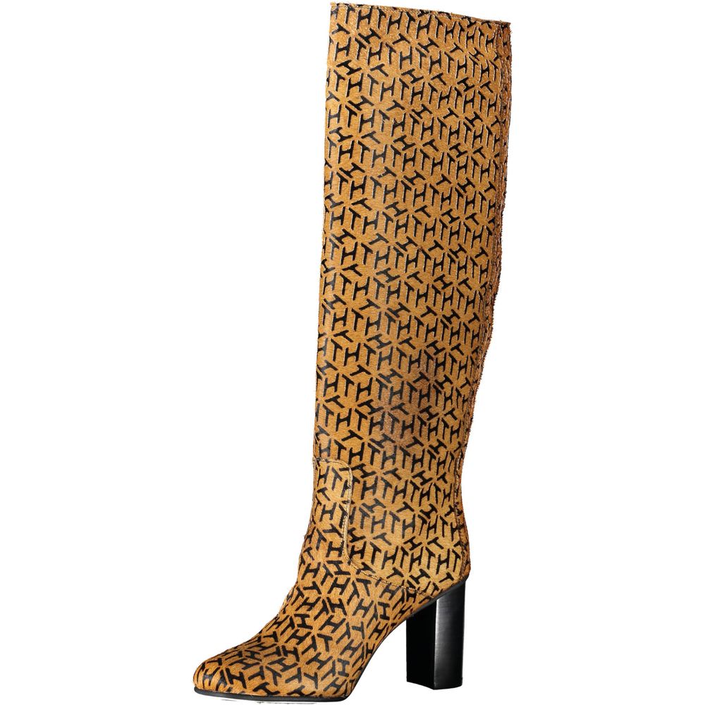 Tommy Hilfiger Beige Leather Women Boot - Sandy Store ByNet