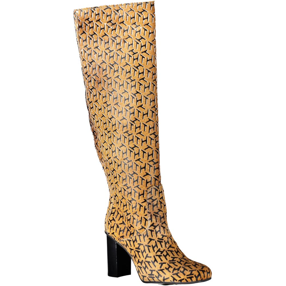 Tommy Hilfiger Beige Leather Women Boot - Sandy Store ByNet