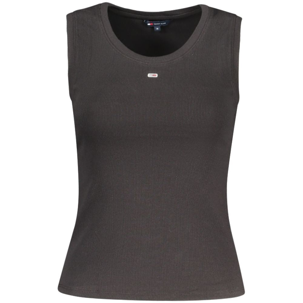 Tommy Hilfiger Black Cotton Tank Top – XS par Tommy Hilfiger | Disponible sur Sandy Store ByNet