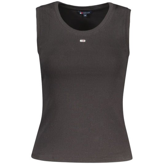 Tommy Hilfiger Black Cotton Tank Top – XS par Tommy Hilfiger | Disponible sur Sandy Store ByNet