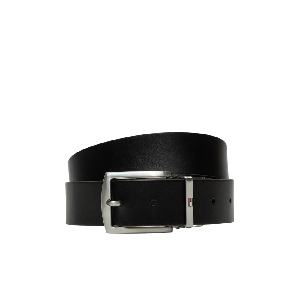 Tommy Hilfiger Black Leather Belt – 100 cm / 40 Inches par Tommy Hilfiger | Disponible sur Sandy Store ByNet