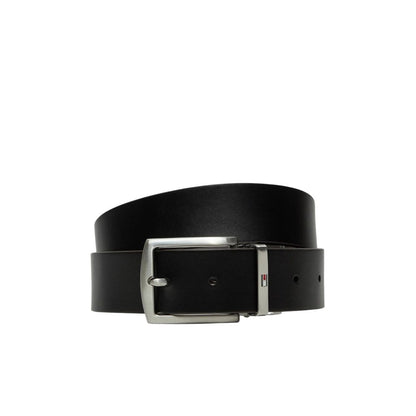Tommy Hilfiger Black Leather Belt – 100 cm / 40 Inches par Tommy Hilfiger | Disponible sur Sandy Store ByNet