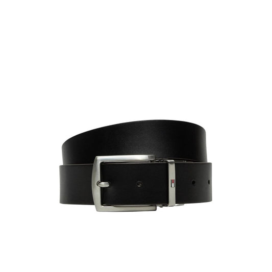 Tommy Hilfiger Black Leather Belt – 100 cm / 40 Inches par Tommy Hilfiger | Disponible sur Sandy Store ByNet