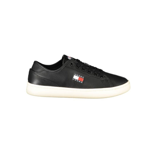 Tommy Hilfiger Black Leather Women's Sneaker – EU36/US6 par Tommy Hilfiger | Disponible sur Sandy Store ByNet