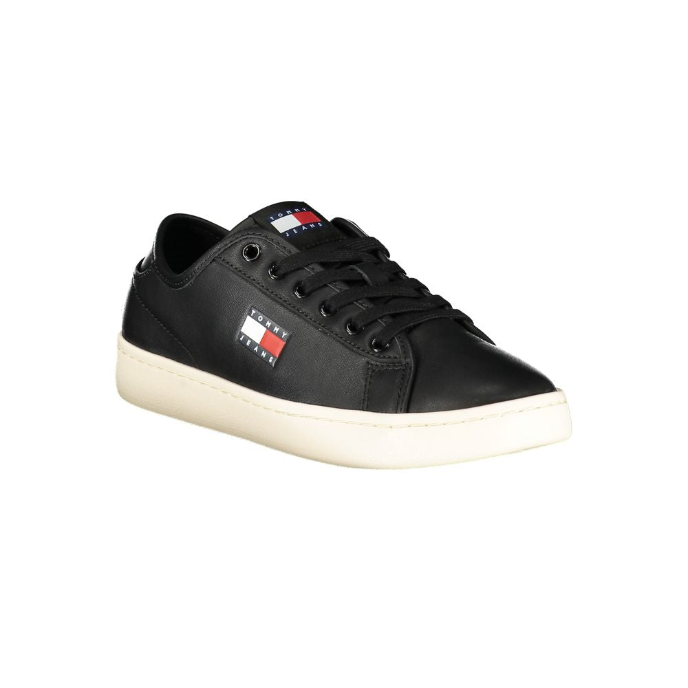 Tommy Hilfiger Black Leather Women's Sneaker – EU36/US6 par Tommy Hilfiger | Disponible sur Sandy Store ByNet