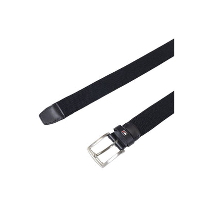 Tommy Hilfiger Black Recycled Polyester Belt – 100 cm / 40 Inches par Tommy Hilfiger | Disponible sur Sandy Store ByNet