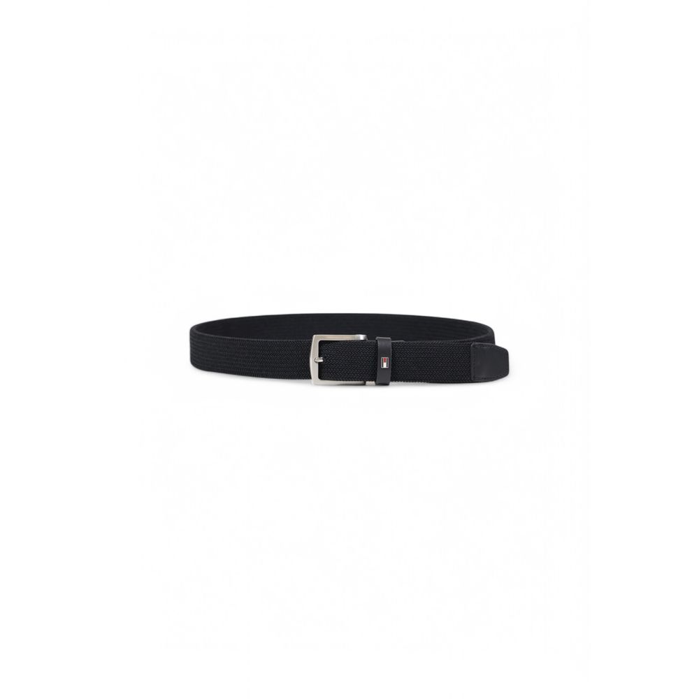 Tommy Hilfiger Black Recycled Polyester Belt – 100 cm / 40 Inches par Tommy Hilfiger | Disponible sur Sandy Store ByNet
