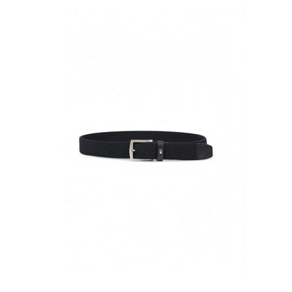 Tommy Hilfiger Black Recycled Polyester Belt – 100 cm / 40 Inches par Tommy Hilfiger | Disponible sur Sandy Store ByNet