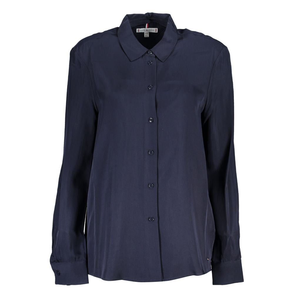 Tommy Hilfiger Blue Viscose Shirt – 34 par Tommy Hilfiger | Disponible sur Sandy Store ByNet