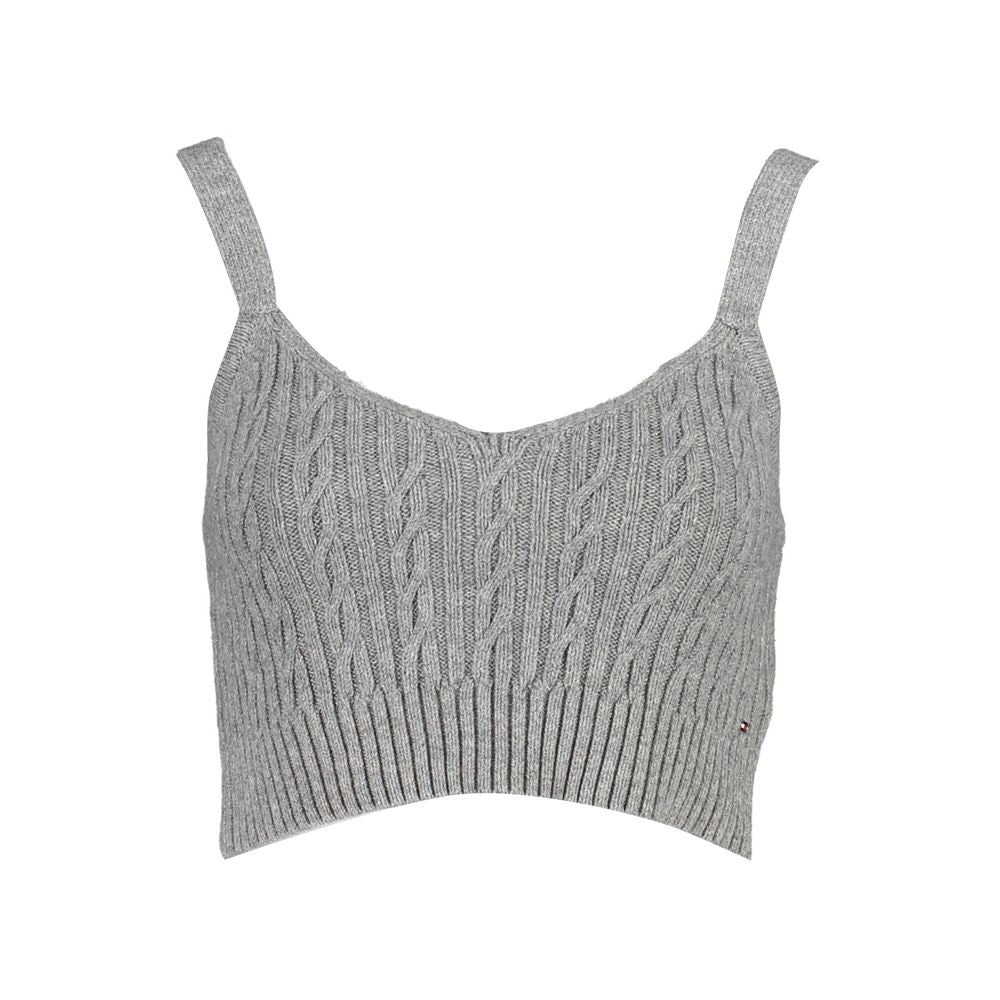Tommy Hilfiger Gray Cotton Shirt – 2XS par Tommy Hilfiger | Disponible sur Sandy Store ByNet
