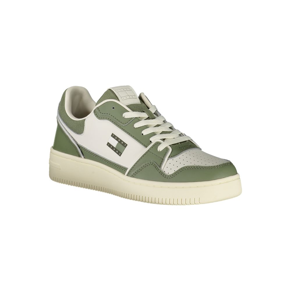 Tommy Hilfiger Green Leather Men Sneaker – EU40/US7 par Tommy Hilfiger | Disponible sur Sandy Store ByNet