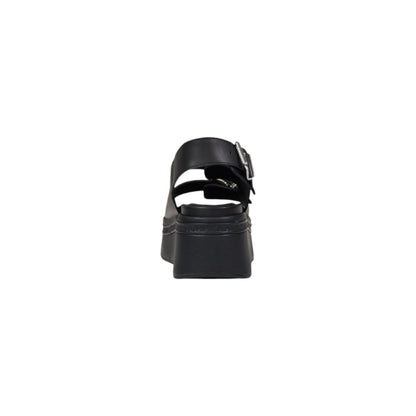 Tommy Hilfiger Jeans Black Leather Sandal – EU39/US9 par Tommy Hilfiger Jeans | Disponible sur Sandy Store ByNet