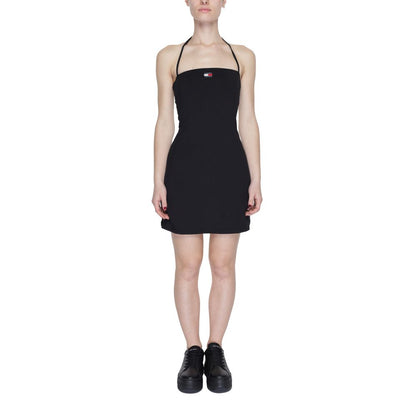 Tommy Hilfiger Jeans Black Recycled Polyester Dress - Sandy Store ByNet