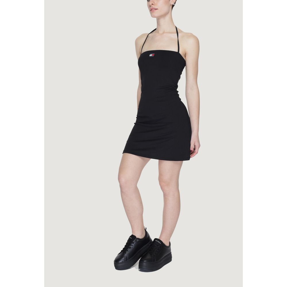 Tommy Hilfiger Jeans Black Recycled Polyester Dress - Sandy Store ByNet