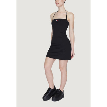 Tommy Hilfiger Jeans Black Recycled Polyester Dress - Sandy Store ByNet