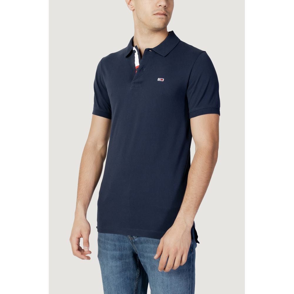 Tommy Hilfiger Jeans Blue Cotton Polo Shirt – IT42 | XS par Tommy Hilfiger Jeans | Disponible sur Sandy Store ByNet