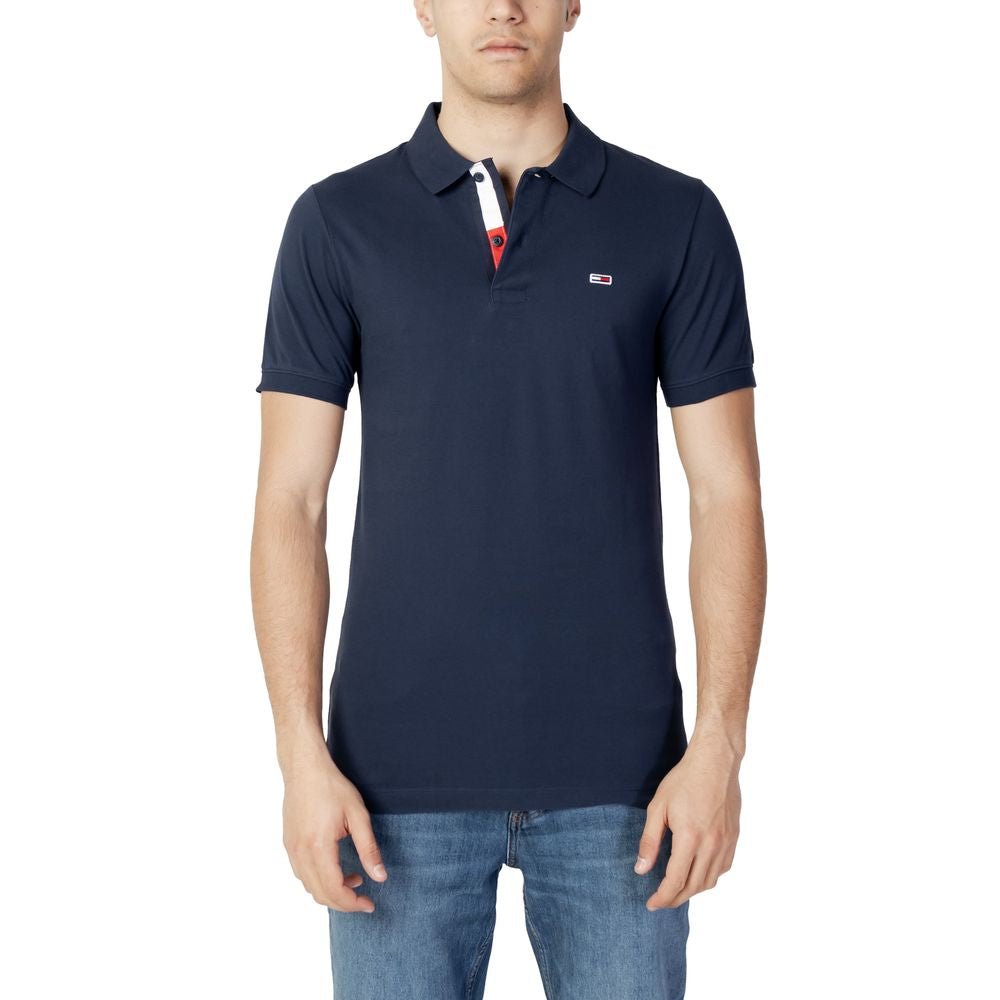 Tommy Hilfiger Jeans Blue Cotton Polo Shirt – IT42 | XS par Tommy Hilfiger Jeans | Disponible sur Sandy Store ByNet