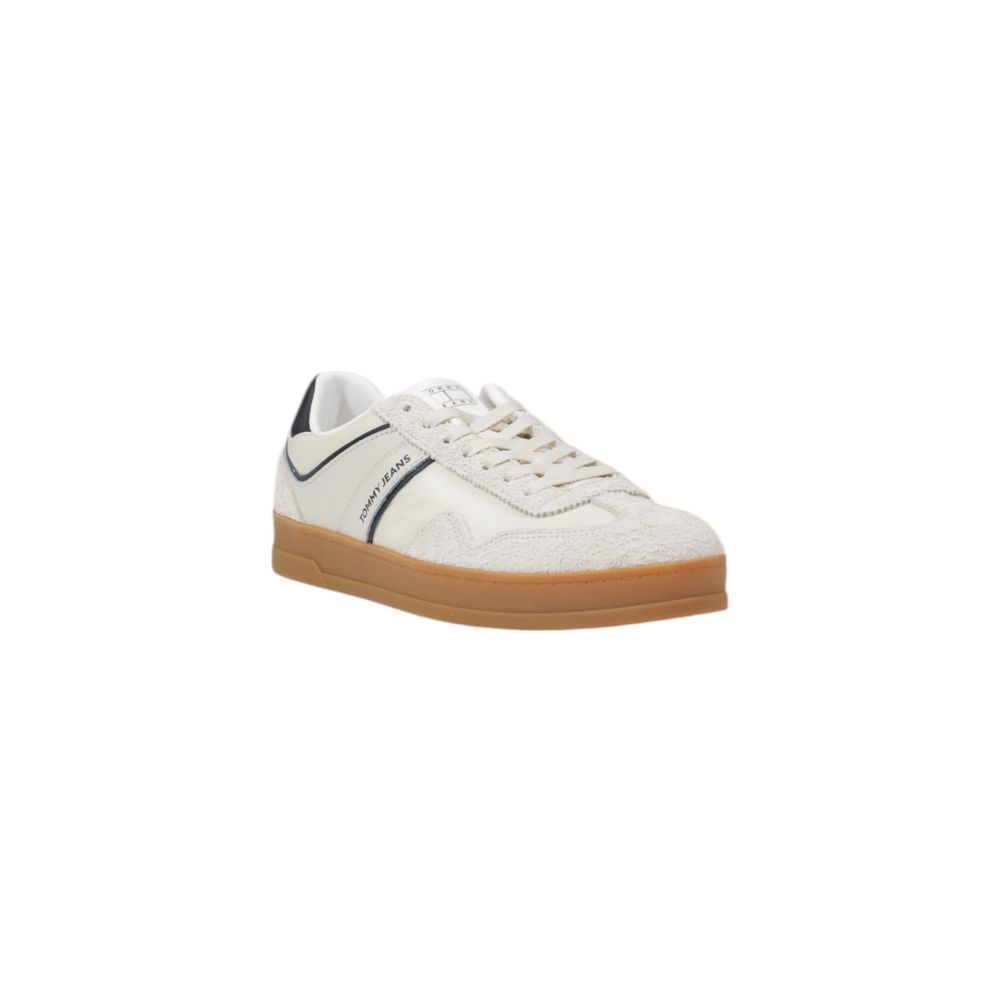 Tommy Hilfiger Jeans Cream Leather Sneaker – EU44/US11 par Tommy Hilfiger Jeans | Disponible sur Sandy Store ByNet