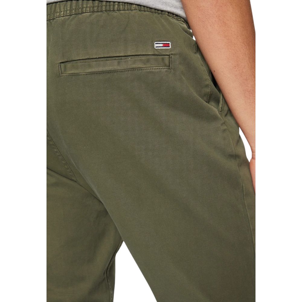 Tommy Hilfiger Jeans Green Cotton Pant – W32 | L32 par Tommy Hilfiger Jeans | Disponible sur Sandy Store ByNet