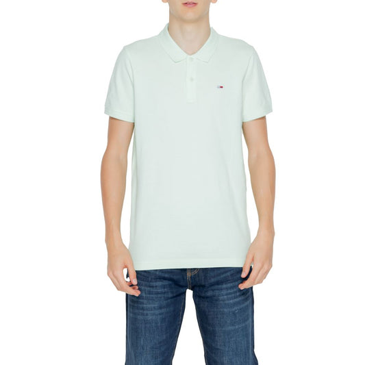 Tommy Hilfiger Jeans Green Cotton Polo Shirt - Sandy Store ByNet