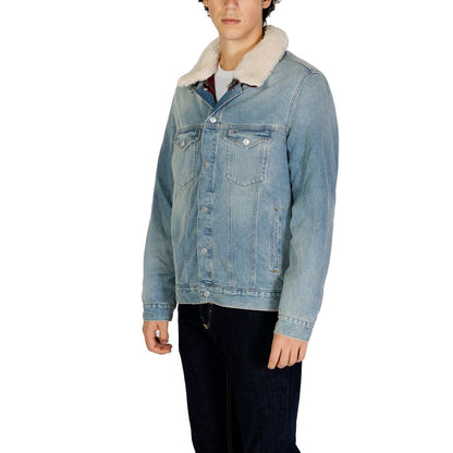 Tommy Hilfiger Jeans Light Blue Cotton Jacket - Sandy Store ByNet