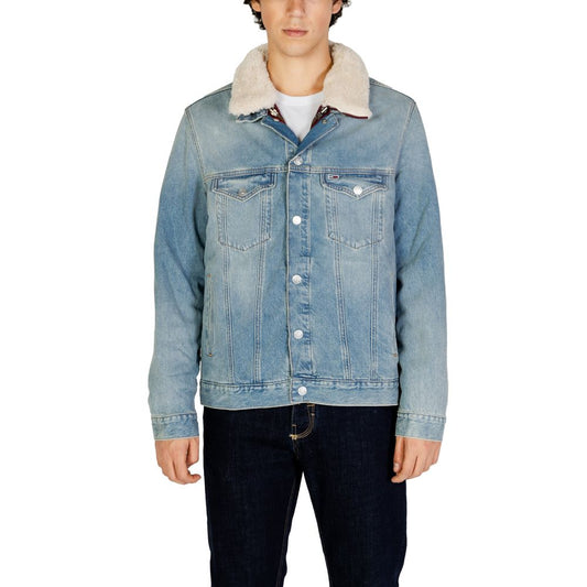 Tommy Hilfiger Jeans Light Blue Cotton Jacket - Sandy Store ByNet