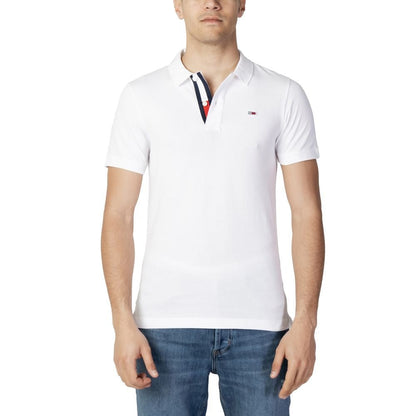 Tommy Hilfiger Jeans White Cotton Polo Shirt – IT44 | S par Tommy Hilfiger Jeans | Disponible sur Sandy Store ByNet