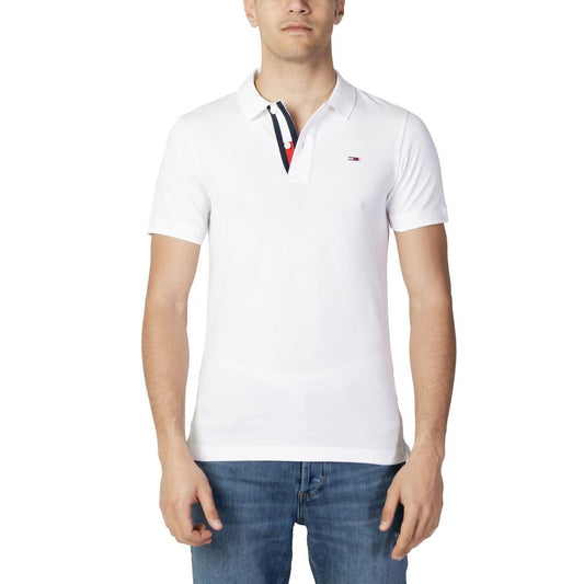 Tommy Hilfiger Jeans White Cotton Polo Shirt – IT44 | S par Tommy Hilfiger Jeans | Disponible sur Sandy Store ByNet