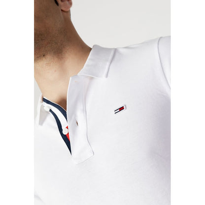 Tommy Hilfiger Jeans White Cotton Polo Shirt – IT44 | S par Tommy Hilfiger Jeans | Disponible sur Sandy Store ByNet