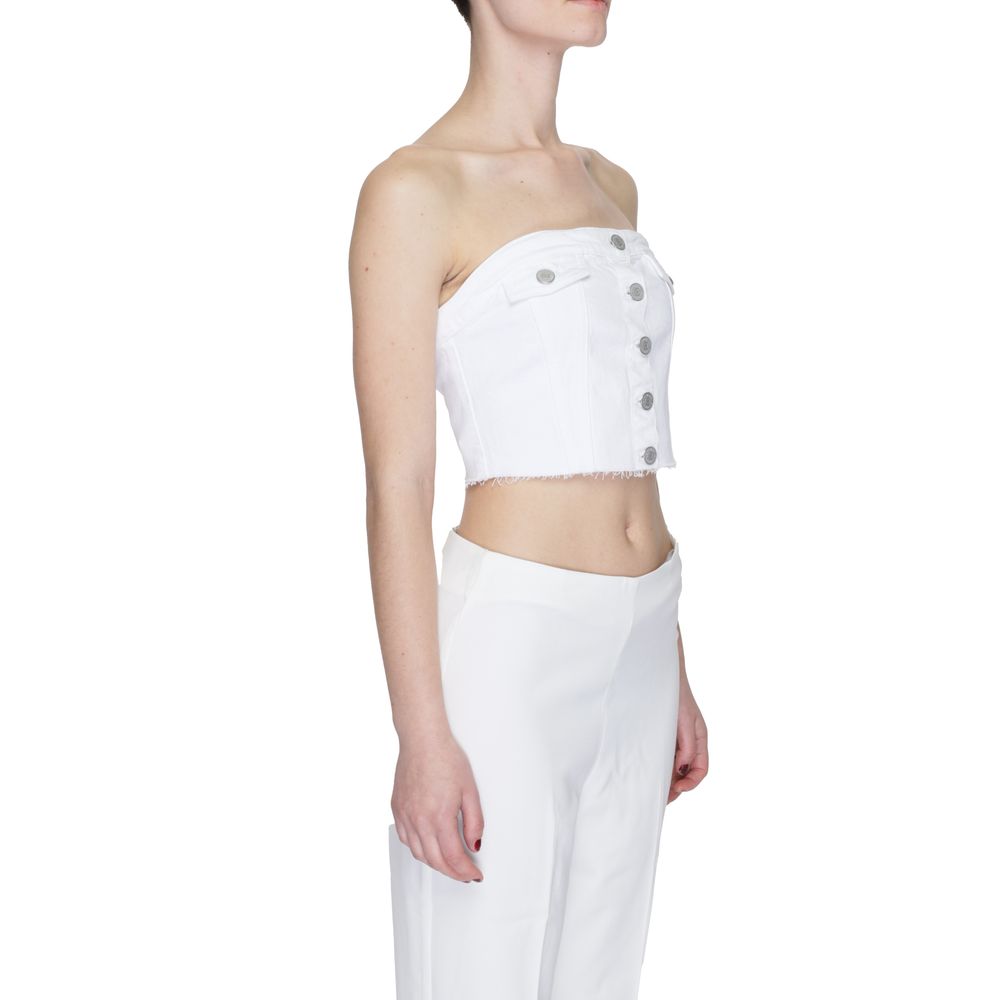 Tommy Hilfiger Jeans White Recycled Cotton Tops & T-Shirt - Sandy Store ByNet