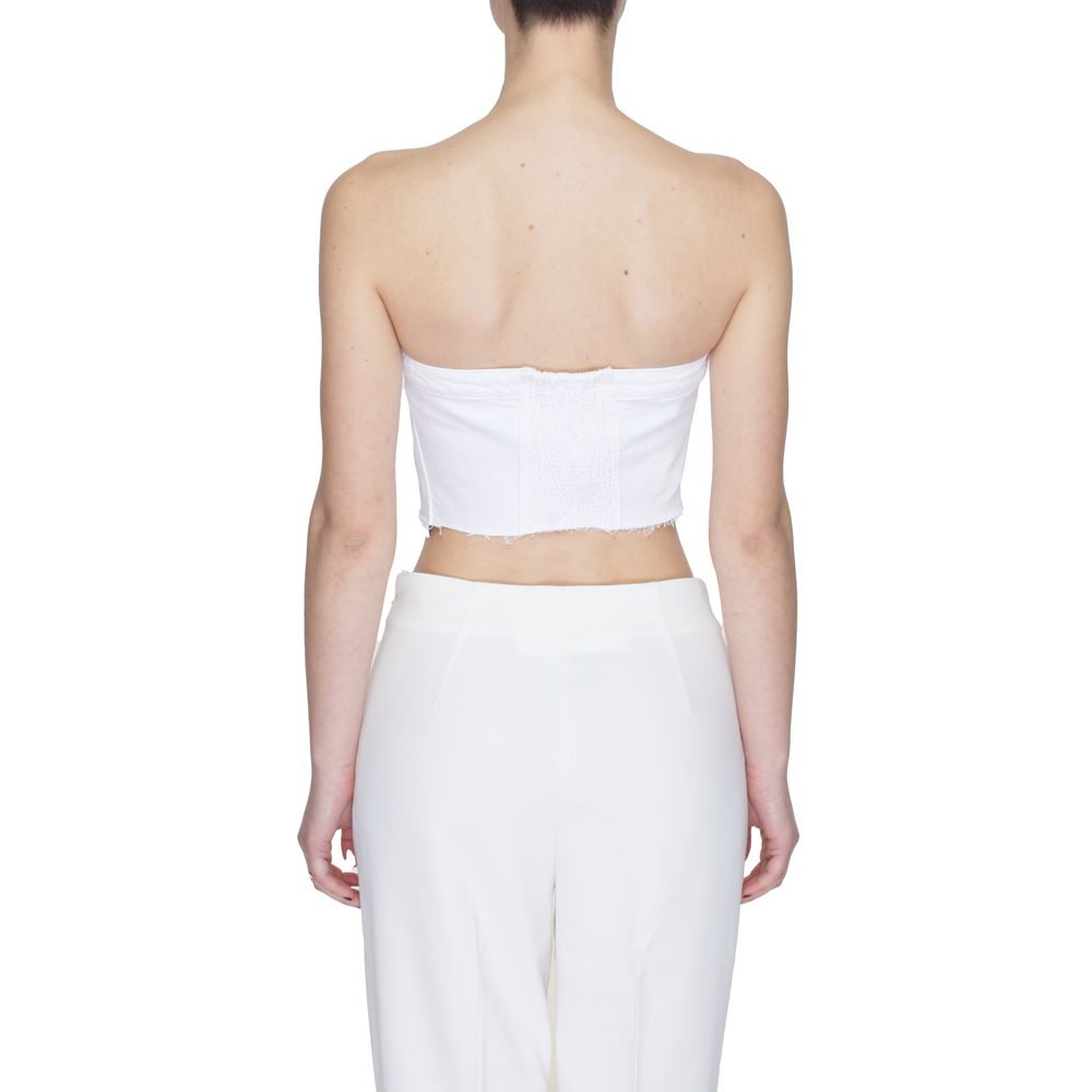 Tommy Hilfiger Jeans White Recycled Cotton Tops & T-Shirt - Sandy Store ByNet