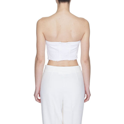 Tommy Hilfiger Jeans White Recycled Cotton Tops & T-Shirt - Sandy Store ByNet