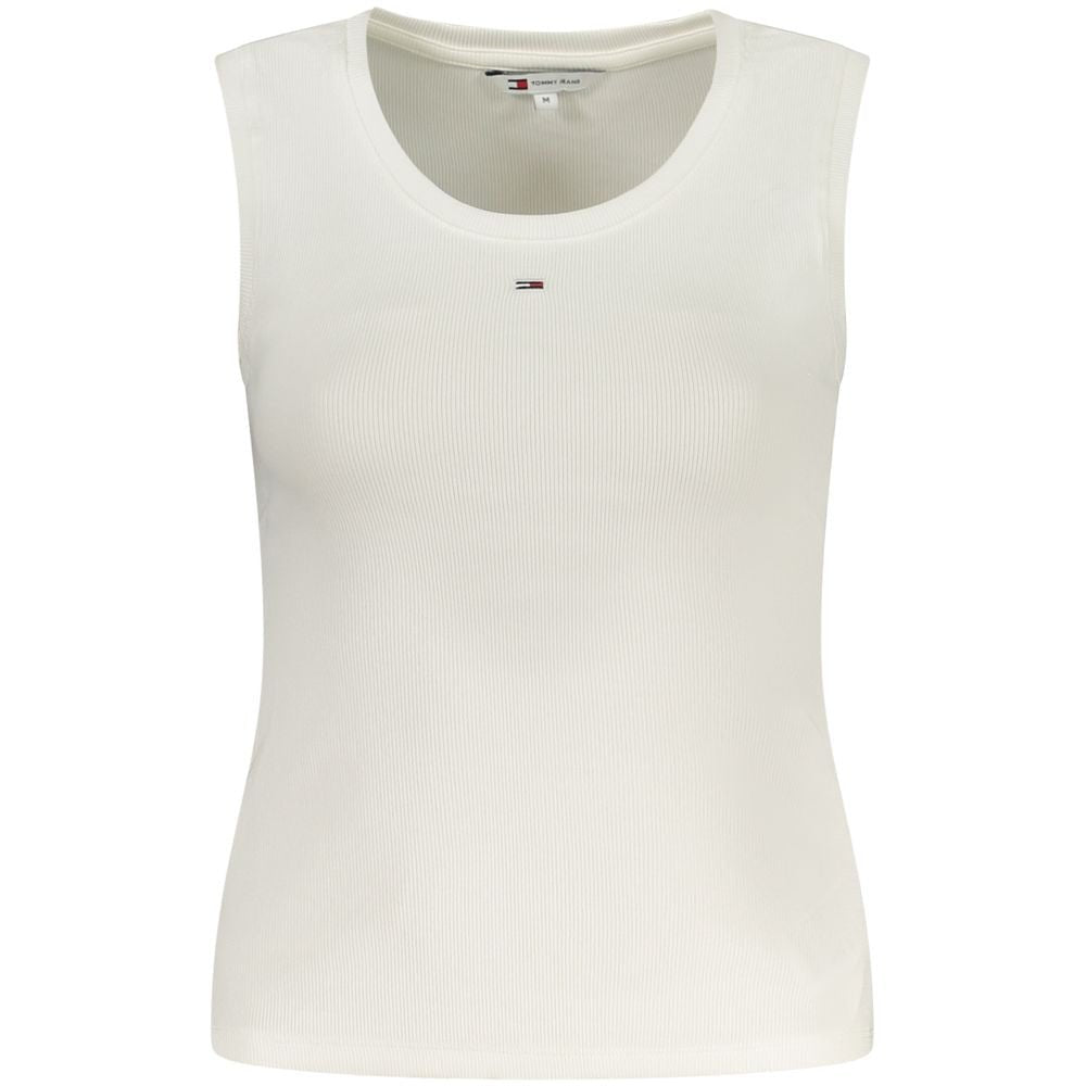 Tommy Hilfiger White Cotton Tank Top – XS par Tommy Hilfiger | Disponible sur Sandy Store ByNet