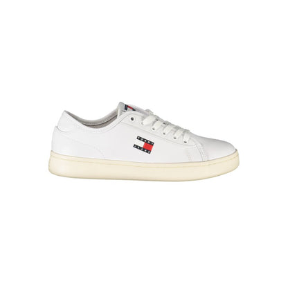 Tommy Hilfiger White Leather Women Sneaker – EU36/US6 par Tommy Hilfiger | Disponible sur Sandy Store ByNet