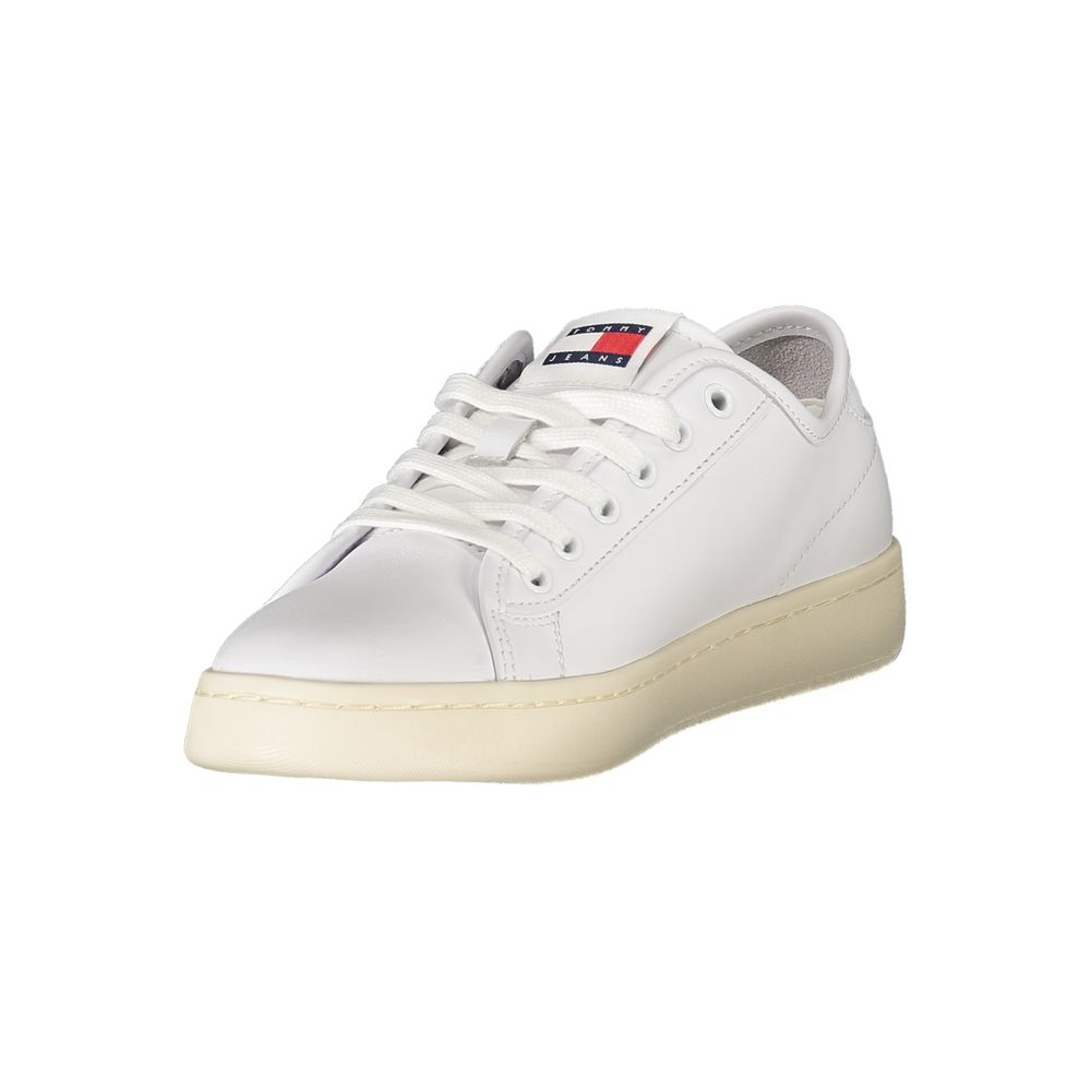 Tommy Hilfiger White Leather Women Sneaker – EU36/US6 par Tommy Hilfiger | Disponible sur Sandy Store ByNet