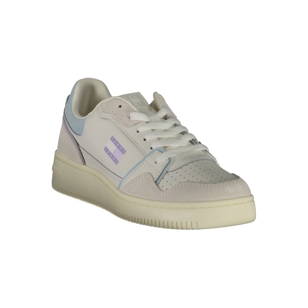 Tommy Hilfiger White Leather Women Sneaker – EU36/US6 par Tommy Hilfiger | Disponible sur Sandy Store ByNet