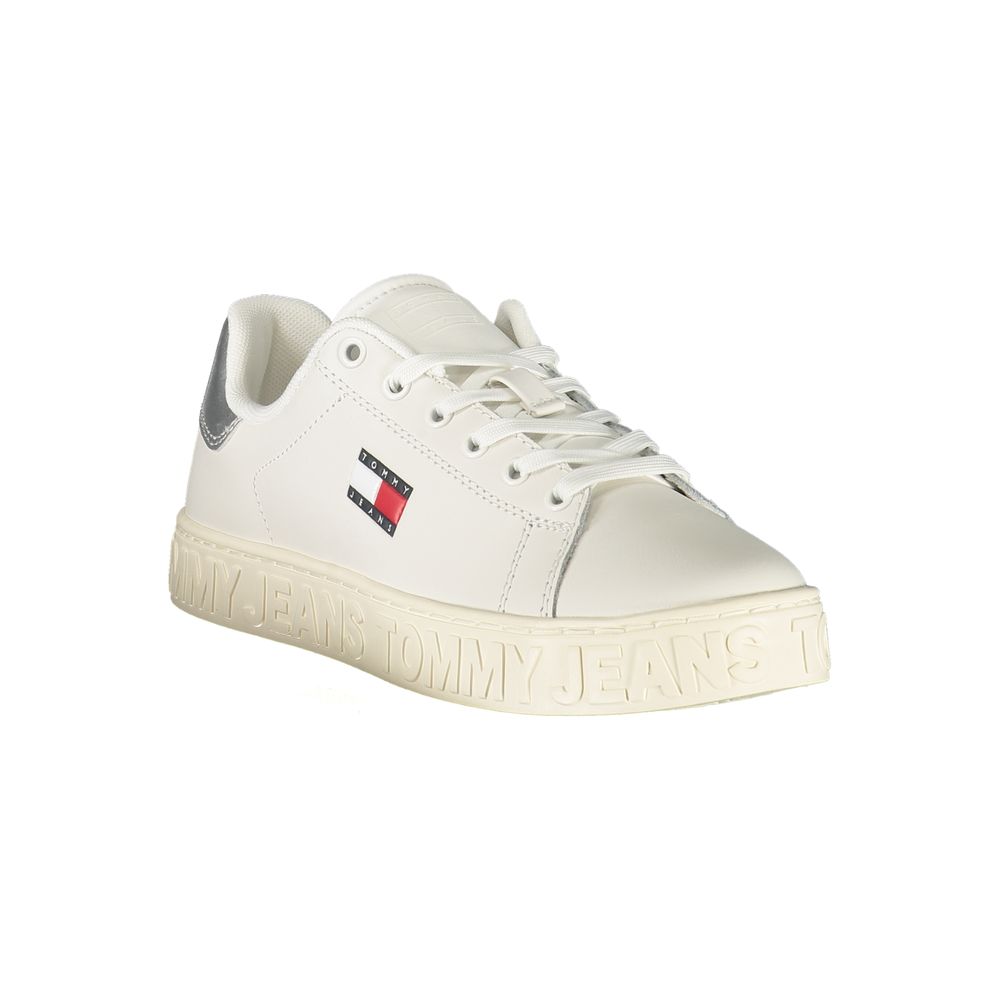 Tommy Hilfiger White Leather Women Sneaker – EU36/US6 par Tommy Hilfiger | Disponible sur Sandy Store ByNet