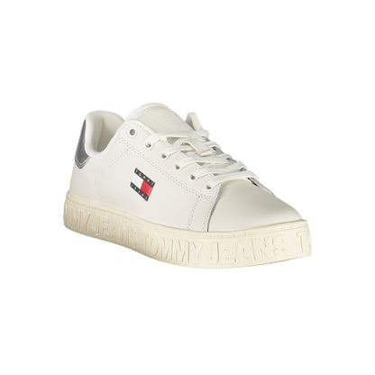 Tommy Hilfiger White Leather Women Sneaker – EU36/US6 par Tommy Hilfiger | Disponible sur Sandy Store ByNet