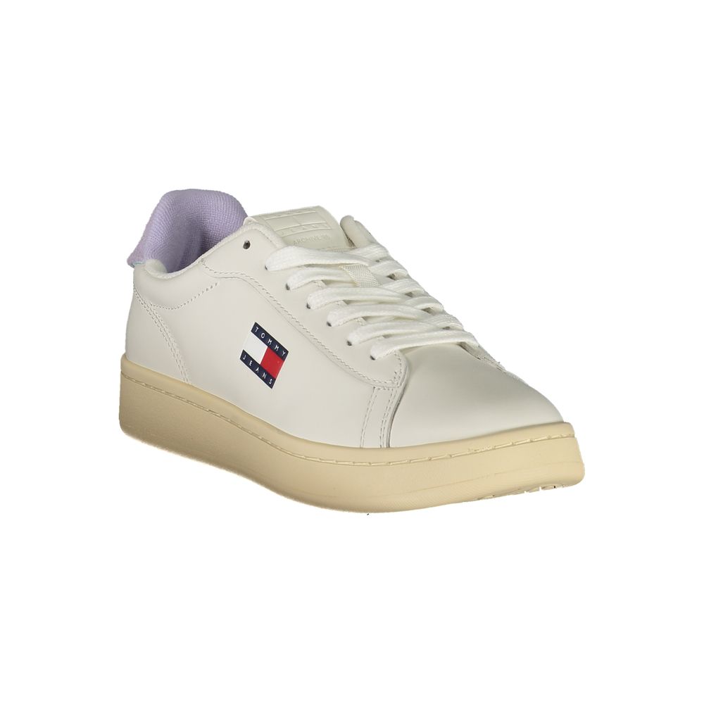 Tommy Hilfiger White Leather Women Sneaker – EU36/US6 par Tommy Hilfiger | Disponible sur Sandy Store ByNet