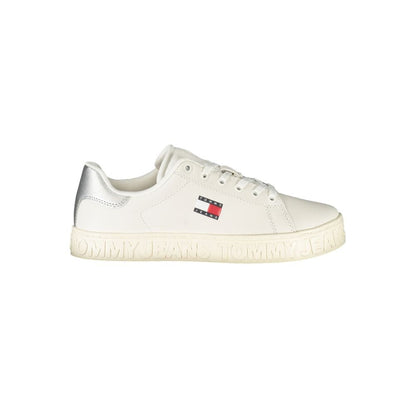 Tommy Hilfiger White Leather Women Sneaker – EU36/US6 par Tommy Hilfiger | Disponible sur Sandy Store ByNet