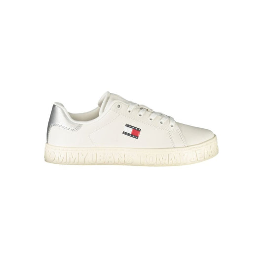 Tommy Hilfiger White Leather Women Sneaker – EU36/US6 par Tommy Hilfiger | Disponible sur Sandy Store ByNet