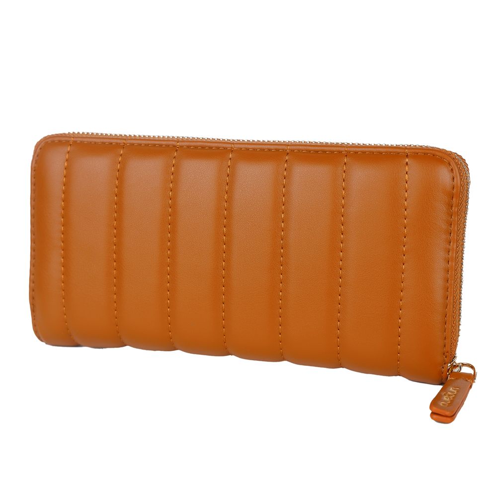 Ungaro Chic Quilted Faux Leather Wallet in Brown - Sandy Store ByNet