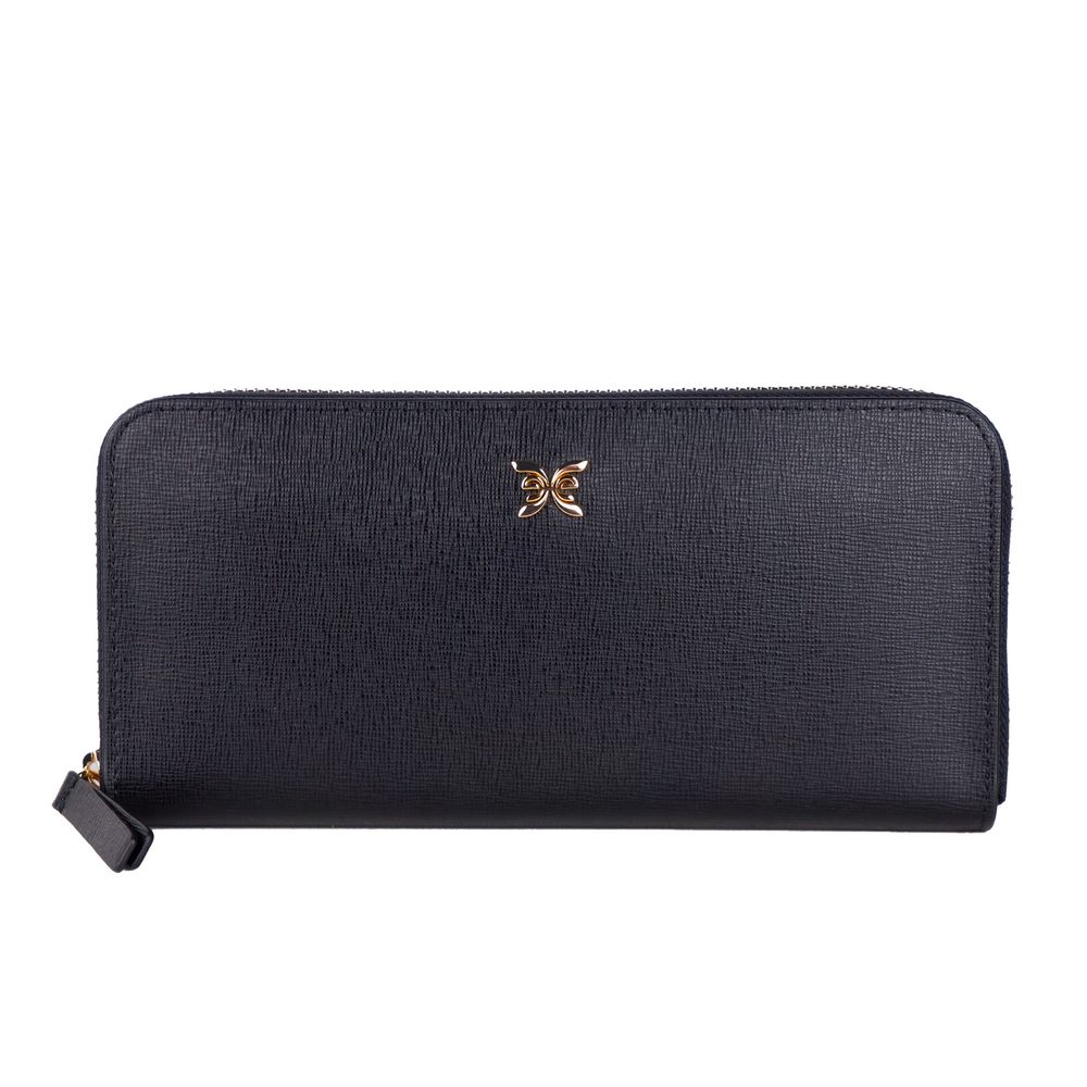 Ungaro Elegant Leather Zippered Wallet in Classic Black - Sandy Store ByNet