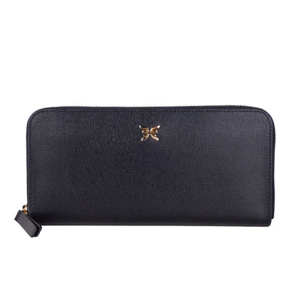 Ungaro Elegant Leather Zippered Wallet in Classic Black - Sandy Store ByNet
