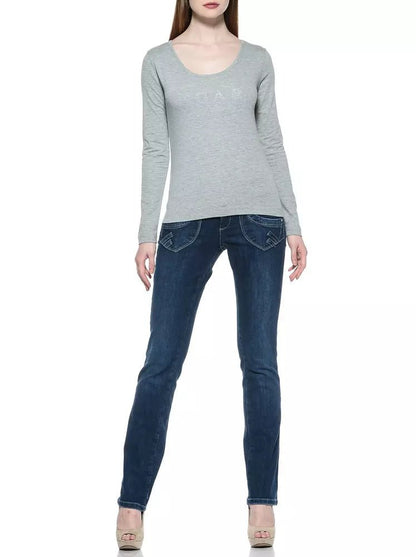 Ungaro Fever Blue Cotton Women's Jeans - Sandy Store ByNet