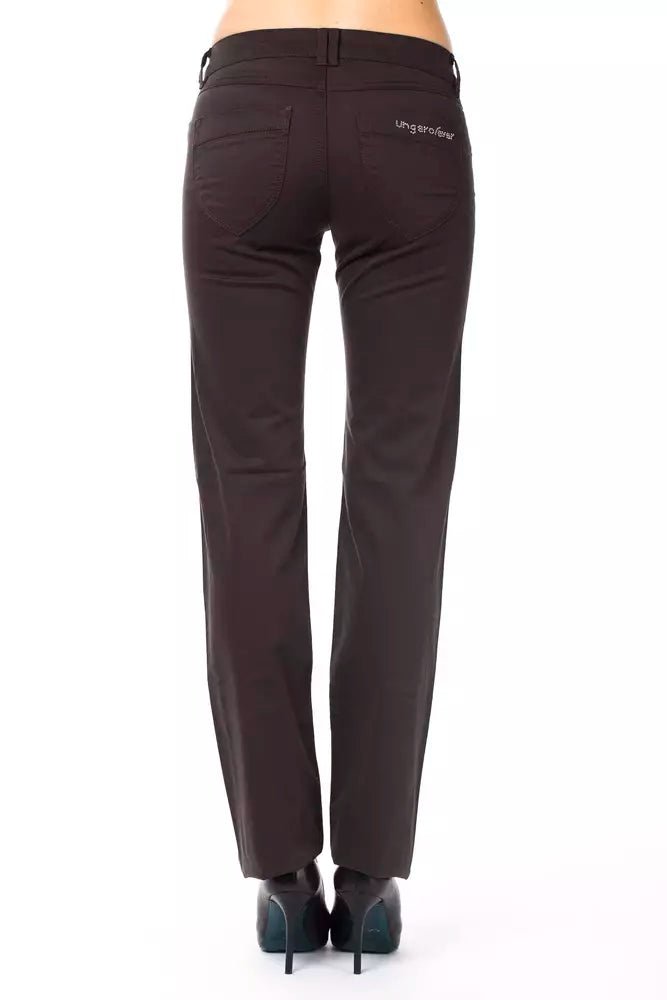 Ungaro Fever Brown Cotton Women Pants - Sandy Store ByNet