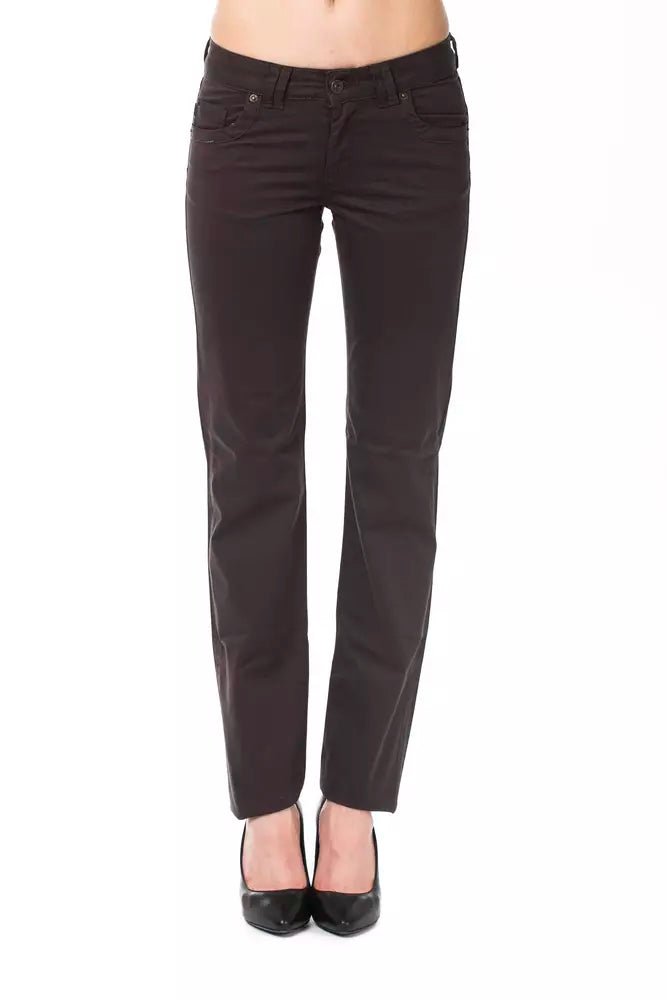 Ungaro Fever Brown Cotton Women Pants - Sandy Store ByNet