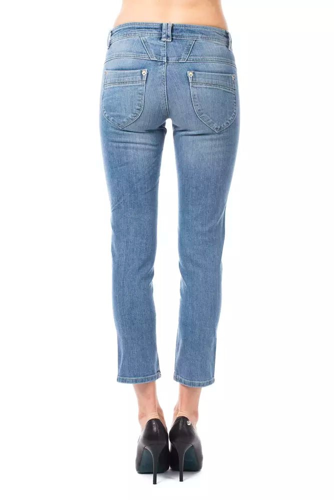 Ungaro Fever Light Blue Cotton Women Capri Jean - Sandy Store ByNet
